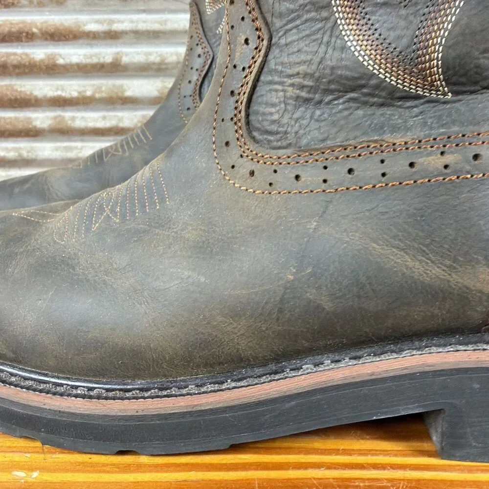 Wolverine Rancher Square Toe Boots Mens US 13M Soft Toe Wellington PRISTINE!!